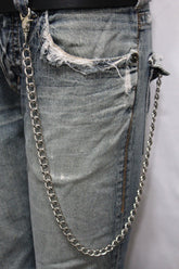 Silver Long Wallet Metal Chain Link KeyChain Classic Chunky Basic Jean Motorcycle Biker Rocker New Men Style - alwaystyle4you - 3